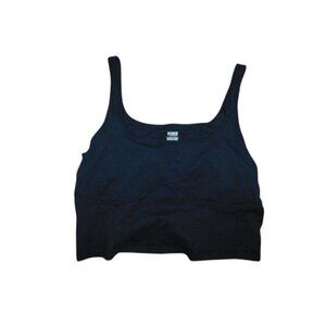 Victoria's Secret Size XXL Cropped Black Tank Top W/Shelf Bra Plus Size